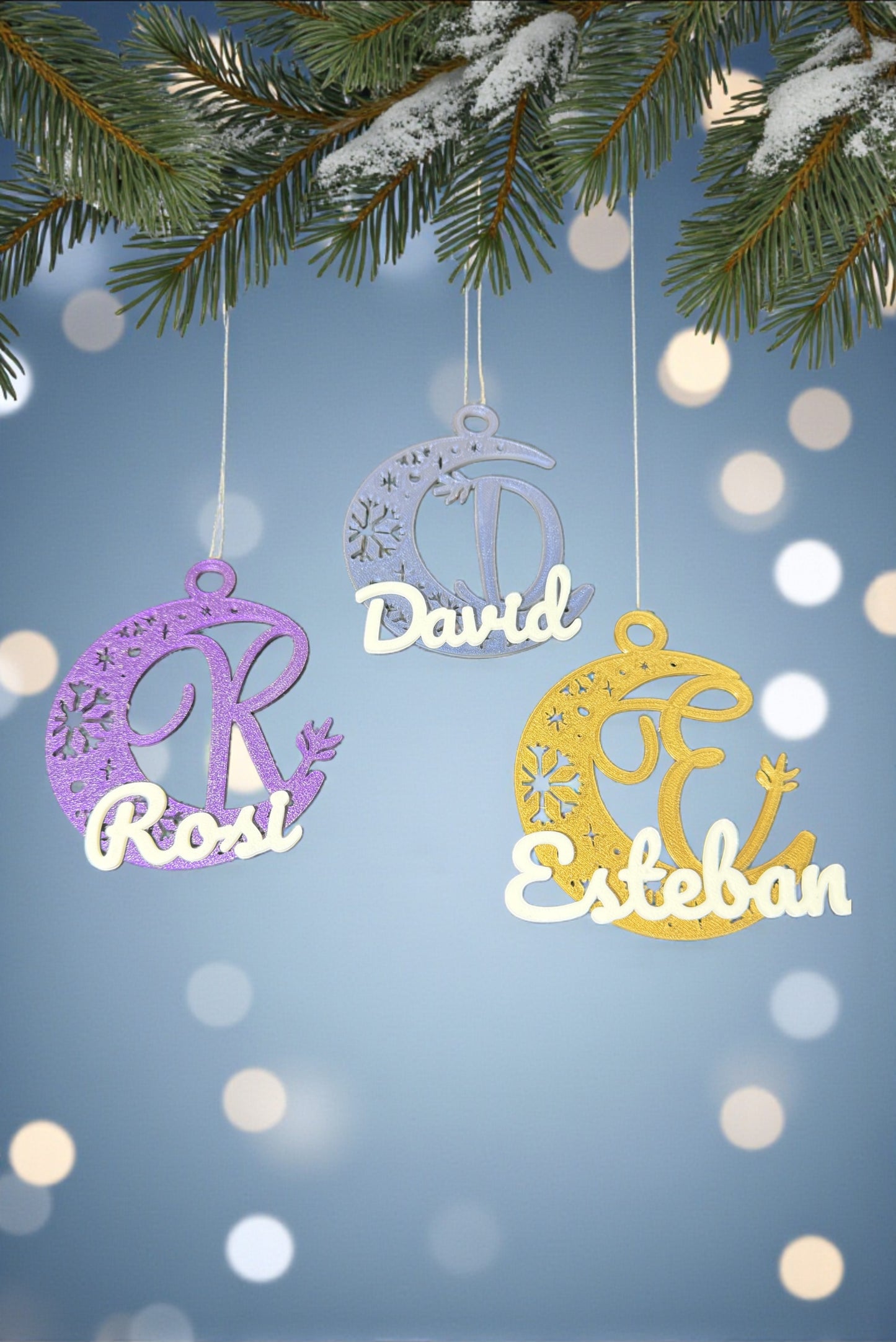 Bolas de Navidad Inicial + Nombre